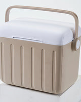 Tragbare Kühlbox isoliert mit Griff in Beige