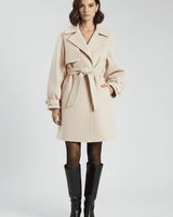 Trenchcoat Damen mit Taillengürtel in Beige