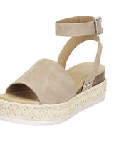 Ursula | Damen Plateau Keilsandaletten mit Espadrille Sohle in Khaki