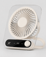 USB Ventilator mit Akku und Nachtlicht in Weiß