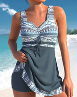 Sommerliches Swim Dress Badekleid für Damen in Grau