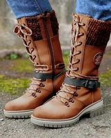 Valeria | Damen Orthopädische Stiefel Mit wasserdichte Design, Weichem Schaft Und Schnalle in Braun