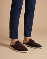 Edmund | Metallverzierung Gummisohle Loafer in Kaffeebraun