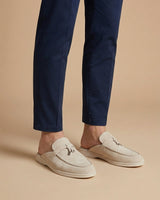 Edmund | Metallverzierung Gummisohle Loafer in Hellgrau