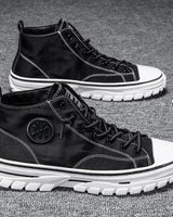 Trendy Urban Canvas Sneakers für Herren - Viktor in Schwarz
