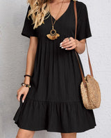 Bora | Figurschmeichelndes Sommerkleid in Schwarz