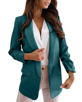 Damen Lange Leicht Blazer | Formell in Grün