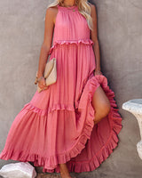 Amelia | Langes lockeres Sommerkleid in Rosa