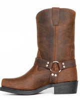 Stilvolle Leder Herren Cowboy Stiefel - Darius in Braun