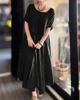 Morocco™ Baumwoll-Leinen-Set im Lagenlook / Zweiteilig, Charme, der Grenzen überschreitet! in Schwarz