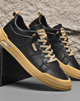Jonas | Elegante Leder-Sneaker in Schwarz
