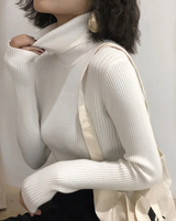 Damen Slim Fit Rollkragenpullover in Weiß