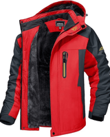 Winterjacke Herren Outdoor mit Fleecefutter in Rot