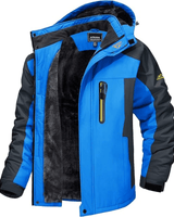 Winterjacke Herren Outdoor mit Fleecefutter in Blau