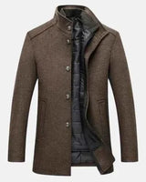 Wintermantel Herren Warm in Braun