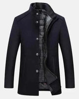 Wintermantel Herren Warm in Marineblau