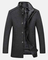 Wintermantel Herren Warm in Grau