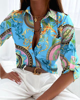 Elle | Schicke Bluse mit Kragen in Hellblau