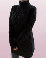 Brisael | Bleib kuschelig warm mit diesem stylischen Strickkleid in Schwarz
