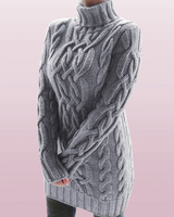 Brisael | Bleib kuschelig warm mit diesem stylischen Strickkleid in Grau
