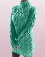 Brisael | Bleib kuschelig warm mit diesem stylischen Strickkleid in Grün