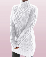 Brisael | Bleib kuschelig warm mit diesem stylischen Strickkleid in Weiß