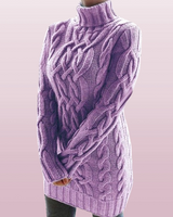 Brisael | Bleib kuschelig warm mit diesem stylischen Strickkleid in Lila