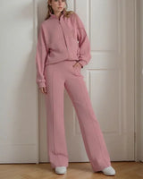 Élan™ Soft Sweatshirt Set mit minimalistischem Design / Moderne Eleganz und erstklassiger Komfort für alle Gelegenheiten! in Pink