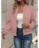 Yasmina | Bomberjacke Damen mit Reißverschluss und Taschen in Rosa