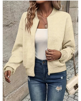 Yasmina | Bomberjacke Damen mit Reißverschluss und Taschen in Aprikose