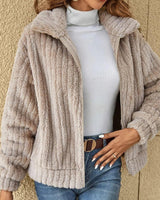 OLYMPIA - Fleecejacke in Aprikose