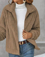 OLYMPIA - Fleecejacke in Braun