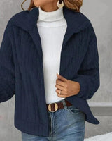 OLYMPIA - Fleecejacke in Marineblau