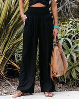 Valoria | Freizeithose mit weitem Bein in Schwarz