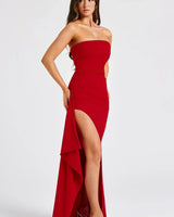 Phoebe - Radiance Kleid mit Schlitz in Red