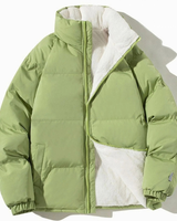 Zelda | Damen Puffer Winterjacke mit Stehkragen in Limettengrün