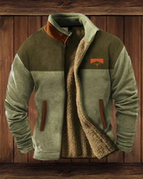 Stefan | Herren Warme Winterjacke mit Fleece in Grün