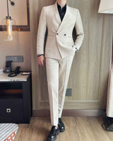 Zweireiher Anzug Herren in Beige