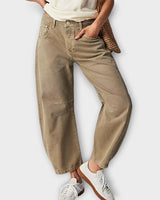 Anett | Locker sitzende Komfort-Jeans in Beige
